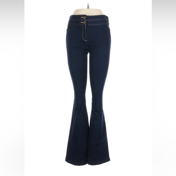 Veronica Beard Dark Blue Flared Jeans